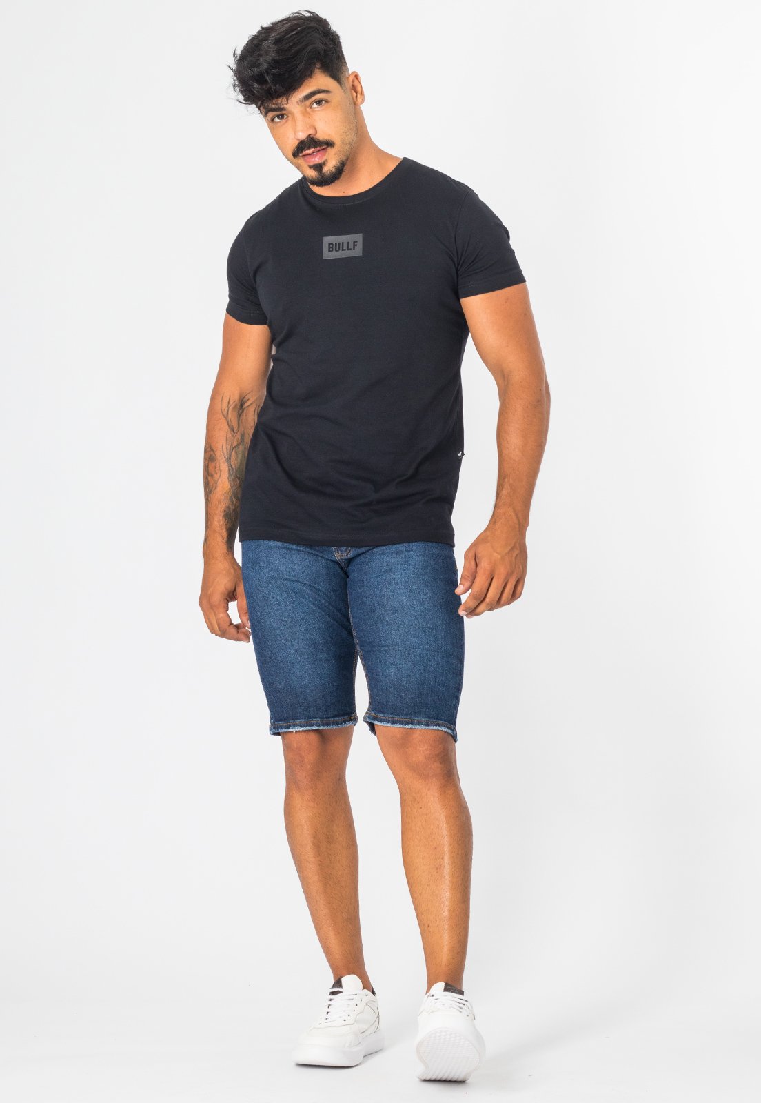 Bermuda Jeans Masculina Casual Com Elastano Premium E Bolsos