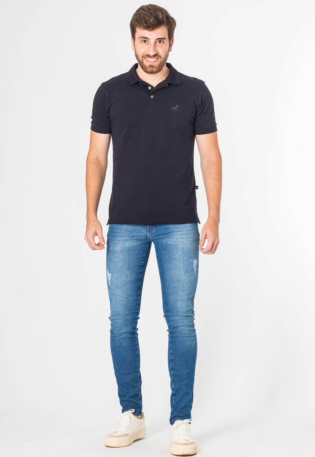 Calça Jeans Masculina Slim Com Elastano Bolso Premium Azul