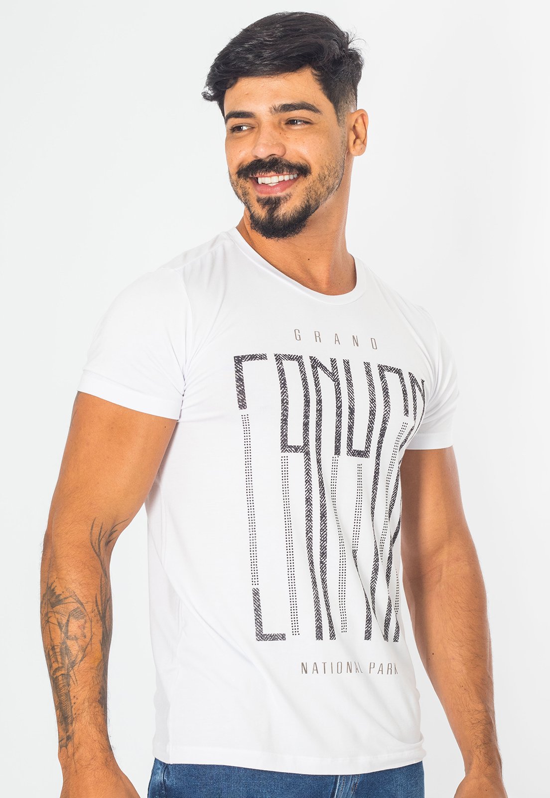 Camiseta Masculina Viscolycra Premium Estampa Com Aplicação