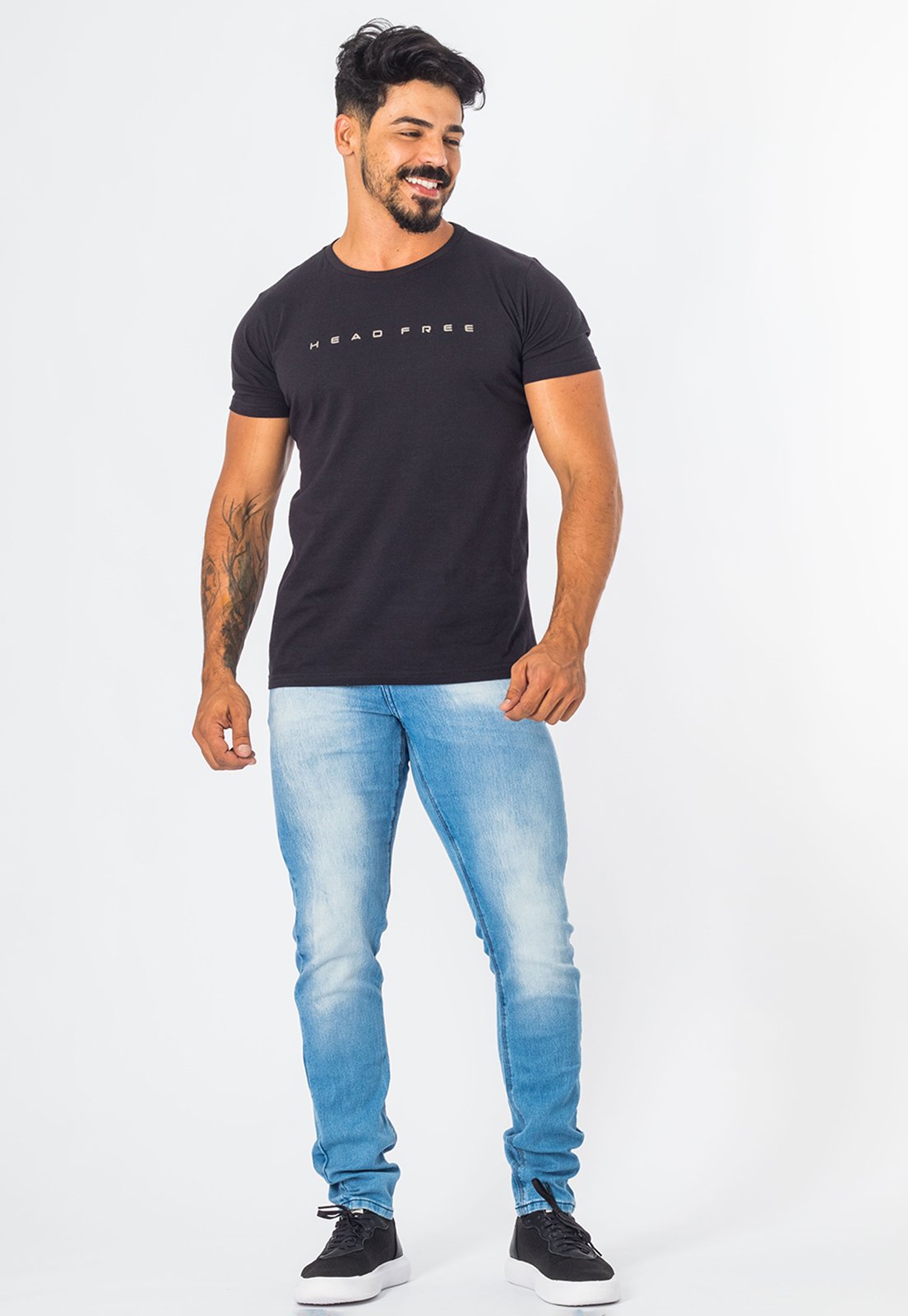 Calça Masculina Molejeans Slim Com Elastano Azul Claro