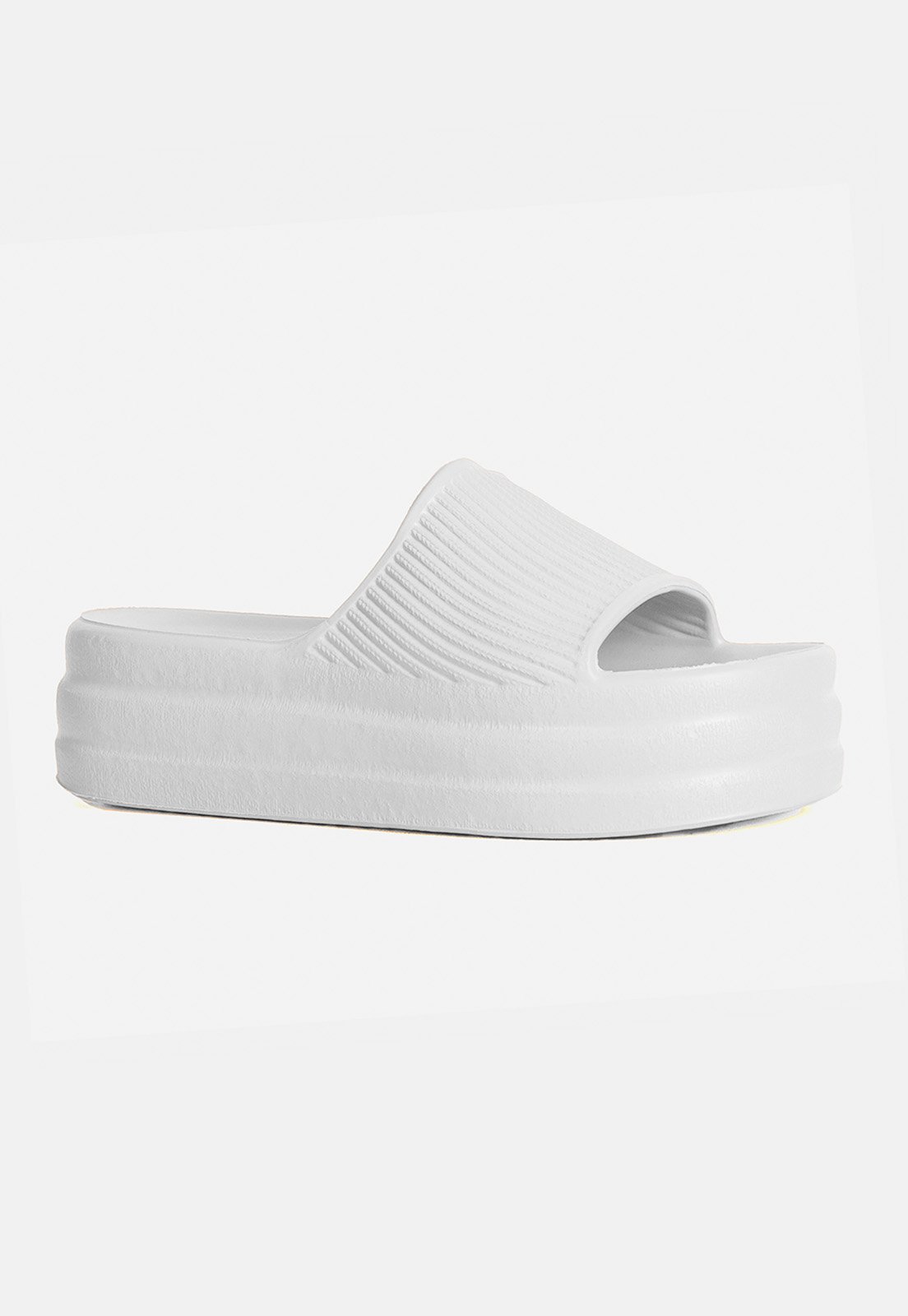 Chinelo Nuvem Slide Leve de Plataforma Feminino Eva Branco